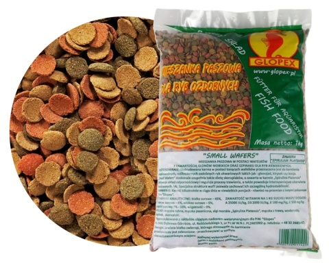 GLOPEX small WAFERS 1kg karma dla ryb dennych