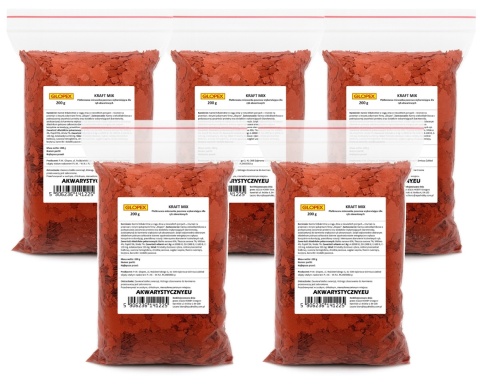 Glopex Kraft Mix 1kg/5l Wybarwiający pokarm płatkowany dla ryb akwariowych