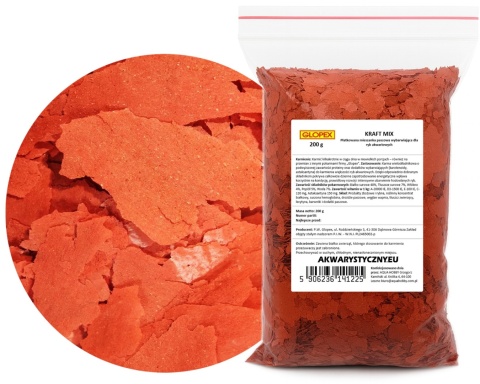 Glopex Kraft Mix 1kg/5l Wybarwiający pokarm płatkowany dla ryb akwariowych