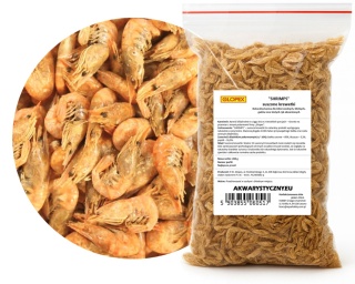 Glopex Krewetka Suszona 200 g – naturalny pokarm dla dużych ryb i żółwi