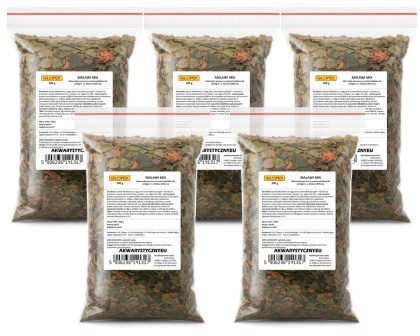 Glopex Malawi Mix 1kg/5L (5x200g) płatkowany pokarm dla pyszczaków