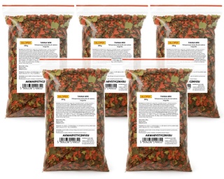 Glopex Tanga-Mix 1 kg (5×200 g) – pokarm płatkowany dla ryb z Tanganiki
