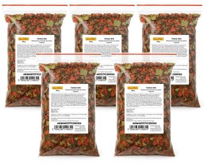 Glopex Tanga-Mix 1 kg (5×200 g) – pokarm płatkowany dla ryb z Tanganiki