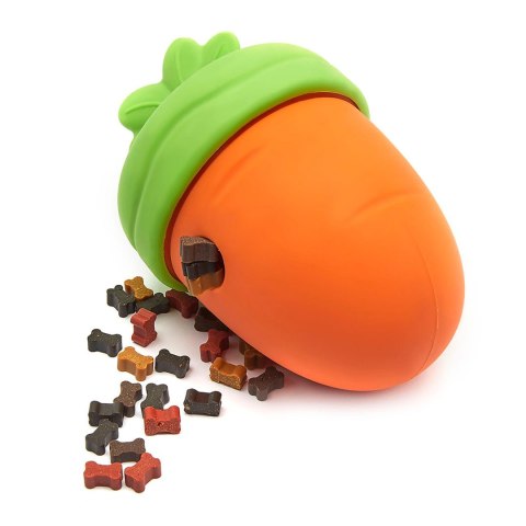 Silikonowa zabawka na przysmaki marchewka