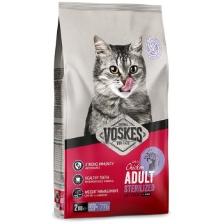 Voskes Adult Sterilized Chicken - sucha karma dla kota po sterylizacji z kurczakiem 2kg