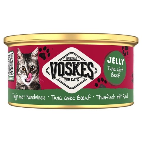Voskes Jelly Tuna With Beef - tuńczyk z wołowiną w galarecie mokra karma dla kota 85g
