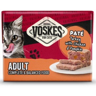 Voskes Turkey With Chicken & Pumpkin - Mokra karma dla kota z indykiem, kurczakiem i dynią