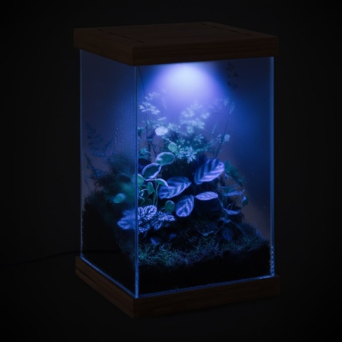 Aquael Selva Mini Terrarium – szklane terrarium z LED WRGB i bambusem