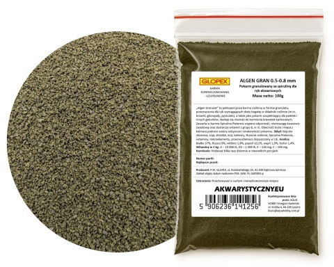Glopex Algen Gran 0.5–0.8 mm, 100 g – pokarm granulowany ze spiruliną