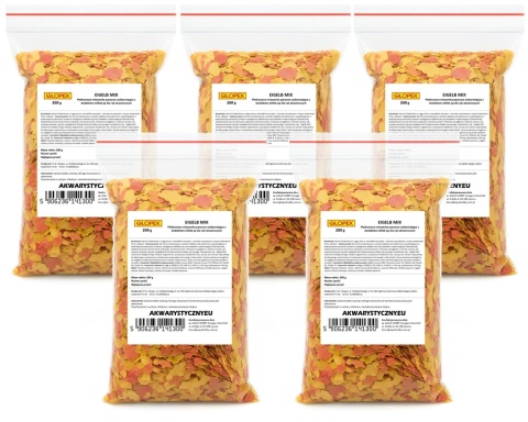 Glopex Eigelb-Mix 1kg/5l (5x200g) – wzrostowy pokarm płatkowany dla ryb
