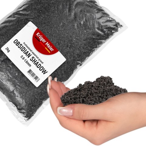 Kruger Meier Obsidian Shadow 0.8-1.6 mm - Piasek akwarystyczny 2 kg