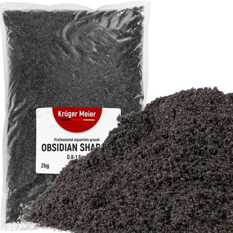 Kruger Meier Obsidian Shadow 0.8-1.6 mm - Piasek akwarystyczny 2 kg