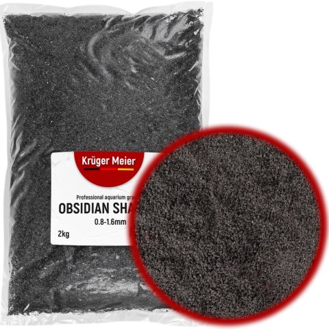 Kruger Meier Obsidian Shadow 0.8-1.6 mm - Piasek akwarystyczny 2 kg