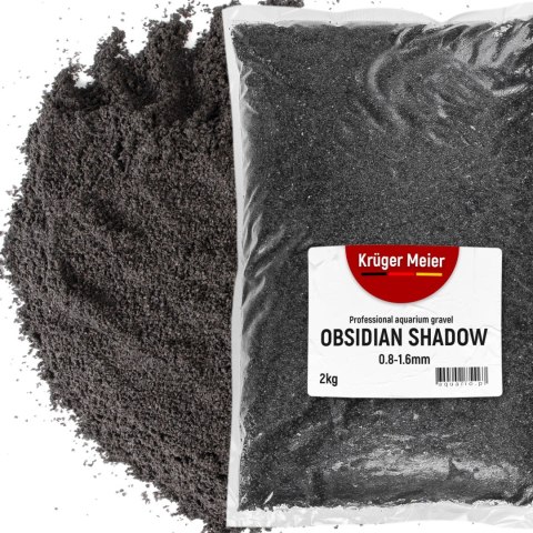Kruger Meier Obsidian Shadow 0.8-1.6 mm - Piasek akwarystyczny 2 kg