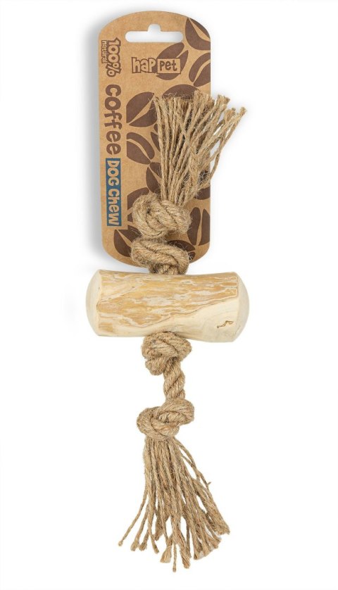 Happet szarpak z drzewa kawowego L ze sznurkiem konopnym – zabawka dla psa