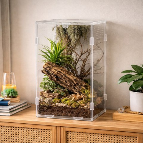 Terrario MicroAir Hab - terrarium akrylowe 12x12x20cm