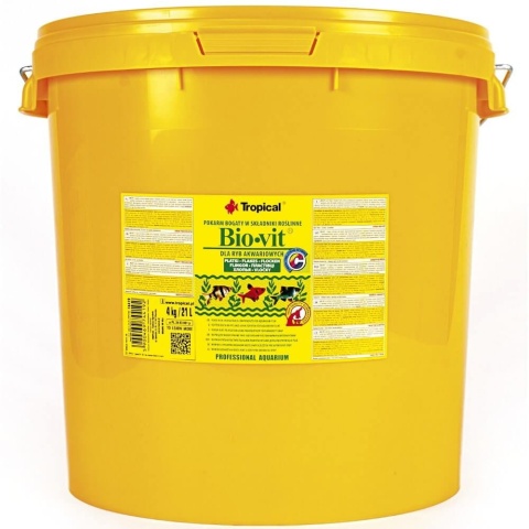 Tropical Bio-Vit wiadro 21L/4kg Pokarm roślinny dla ryb akwariowych