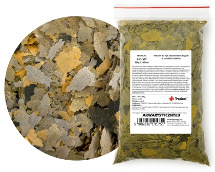 Tropical Bio-Vit 200g/1050ml roślinny pokarm płatkowany dla ryb akwariowych