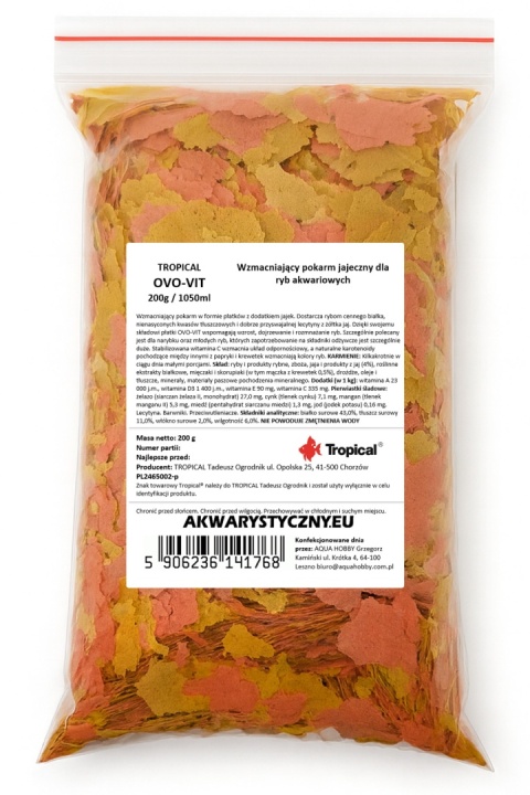 Zestaw pokarmów Tropical 600g/3150ml – Ichtio-Vit, Bio-Vit, Ovo-Vit dla ryb