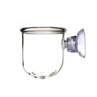 AQUA GLASS szklany KARMNIK na pokarm z przyssawką