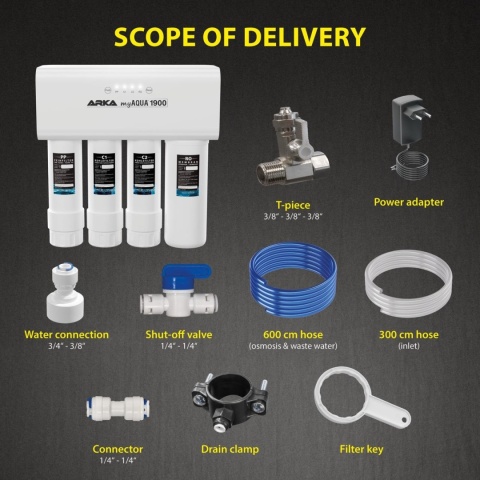 ARKA Aquatics myAqua 1900 – filtr odwróconej osmozy RO 1900 l/24 h z pompą