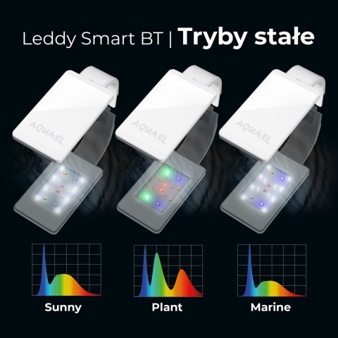 Aquael Leddy Smart BT biały – lampka LED do akwarium 10–50 l z Bluetooth