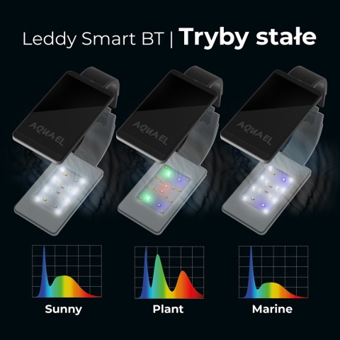 Aquael Leddy Smart BT czarny – lampka LED do akwarium 10–50 l z Bluetooth