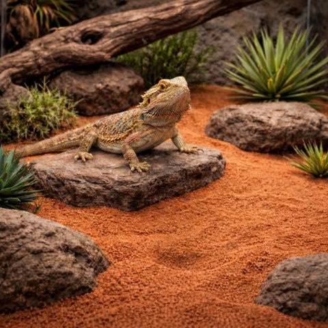 Piasek do terrarium Happet czerwony 5kg