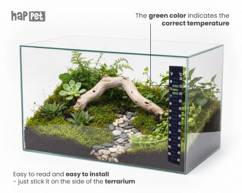 Termometr do terrarium Happet samoprzylepny