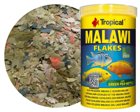 Tropical Malawi Flakes 1000 ml / 200 g – pokarm roślinny dla pyszczaków