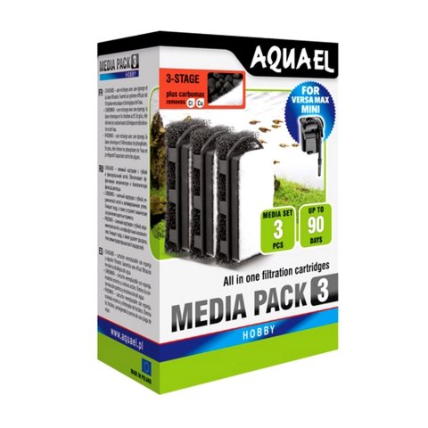 AQUAEL WKŁAD GĄBKOWY FZN MINI CARBON 3SZT (113274)