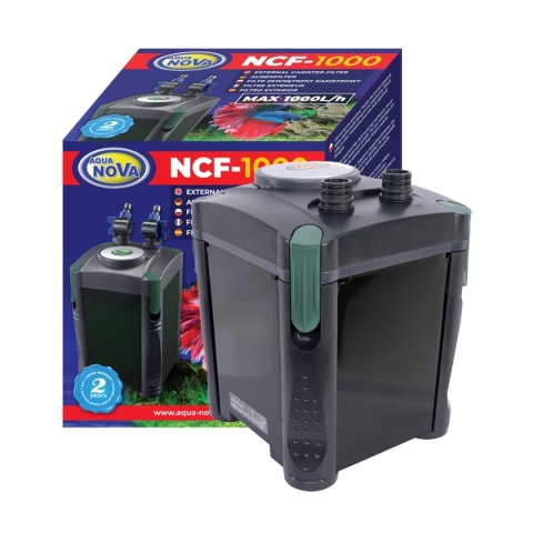 Aqua Nova NCF-1000 - Filtr zewnętrzny 100–300 l, 1000 l/h, keramzyt gratis