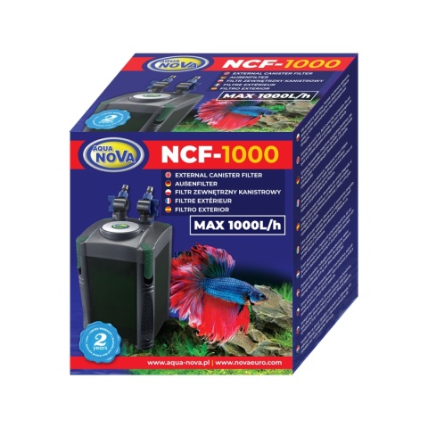 Aqua Nova NCF-1000 - Filtr zewnętrzny 100–300 l, 1000 l/h, keramzyt gratis