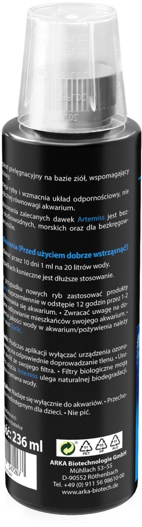 Arka Artemiss 236 ml – naturalny lek na choroby bakteryjne ryb