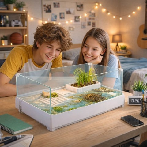 Kruger Meier Turtle Shell Garden - akwarium dla żółwia z wyspą 49x31x18.5