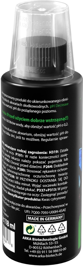Arka pH Decrease 118 ml – obniżanie pH w akwarium słodkowodnym