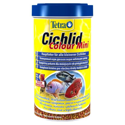 TETRA Cichlid Colour Mini Pellets 500 ml,pokarm małe ryby pielęgnicowate (T197367)