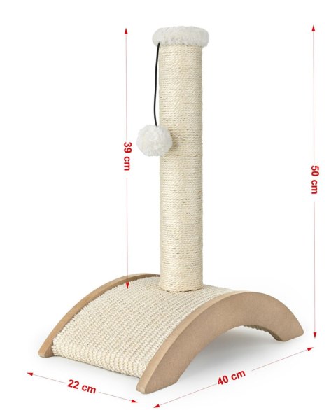 Drapak dla kota Happet CT06 50 cm – mały, stabilny, sizal