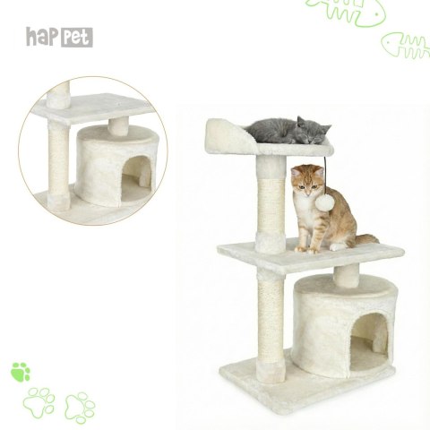 Drapak dla kota Happet CT08 76 cm – domek, półka, sizal
