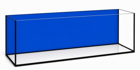 Tło niebieskie 150x50cm samoprzylepne, matowe do akwarium 150 cm