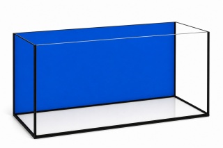 Tło niebieskie 100x50cm samoprzylepne, matowe do akwarium 100 cm