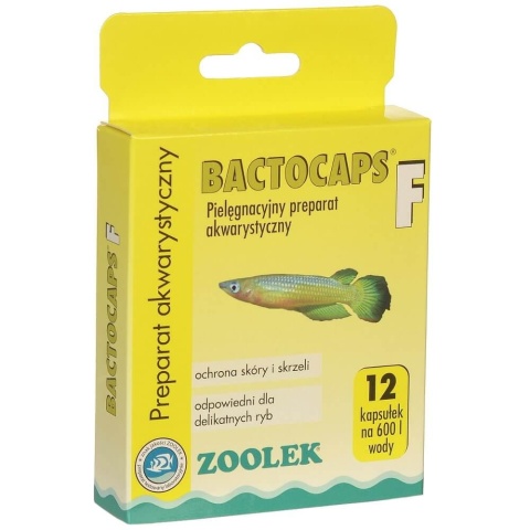 Zoolek Bactocaps F 12 kapsułek na bakterie infekcje (Ichtiofuran Plus)