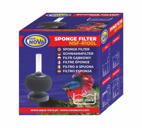 AQUA NOVA NSF-R100L filtr gąbkowy do akwarium i krewetkarium