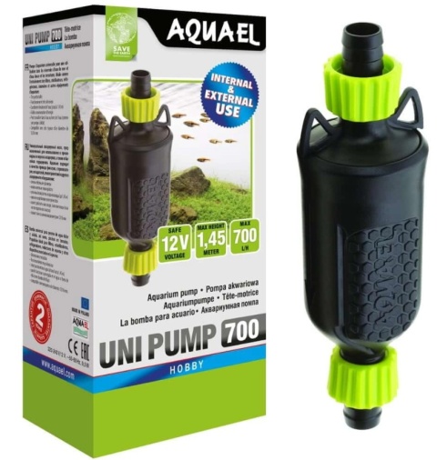 Aquael UNIPUMP 700 pompa przepływowa 700 l/h 12V 14/16 mm