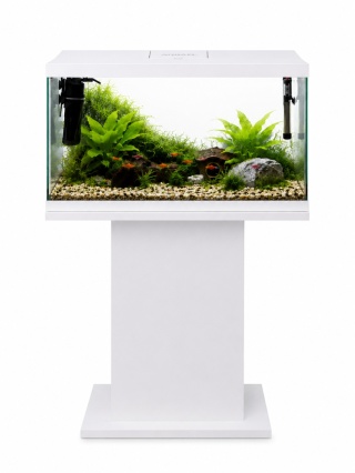 Akwarium 54l z wyposażeniem i szafką Białe 60x30x110 cm - zestaw na start