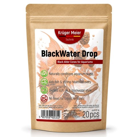 Kruger Meier BlackWater Drop 4g - szyszki olchy czarnej 20 sztuk