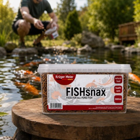 Kruger Meier FISHsnax Mealworms 3000ml - larwy mącznika dla ryb