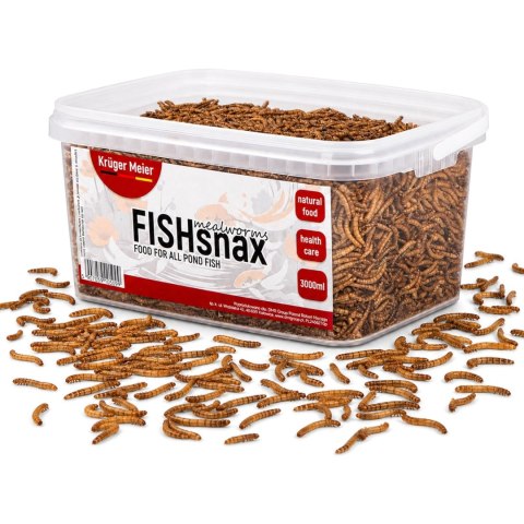 Kruger Meier FISHsnax Mealworms 3000ml - larwy mącznika dla ryb