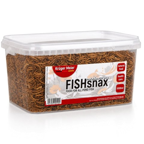 Kruger Meier FISHsnax Mealworms 5000ml - larwy mącznika dla ryb