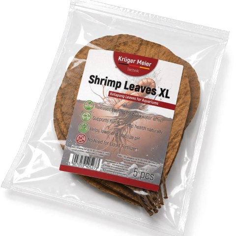 Kruger Meier Shrimp Leaves XL - liście ketapangu 5 sztuk